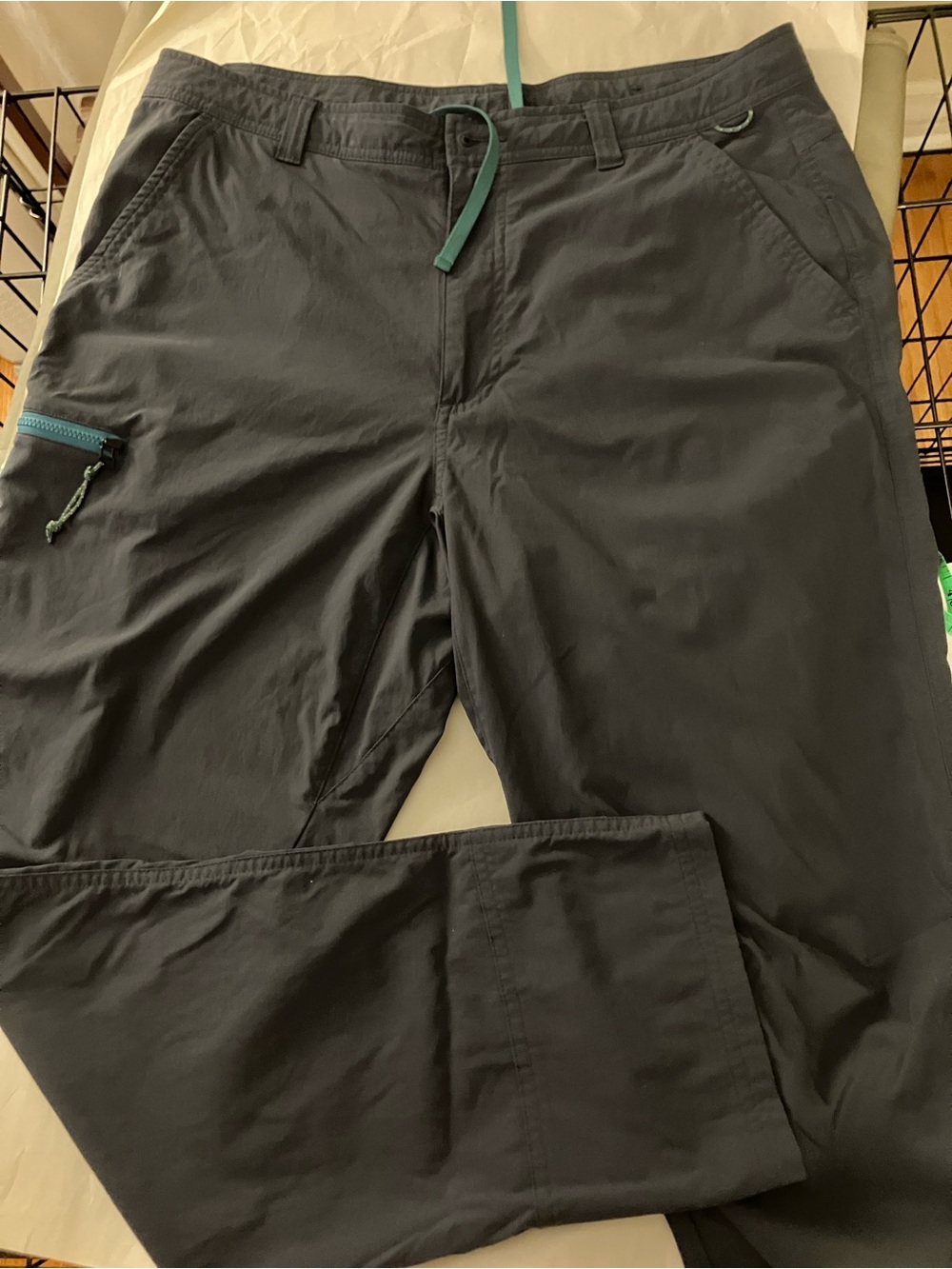 REI Men's Navy Hiking Pants with Teal Accents